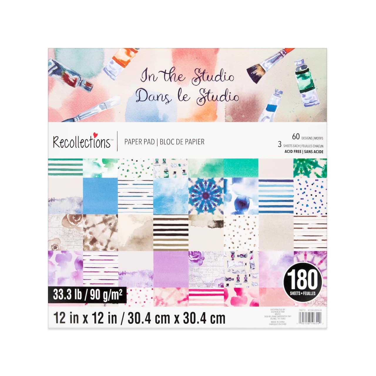 9 Pack: 12" x 12" In the Studio Paper Pad by Recollections™